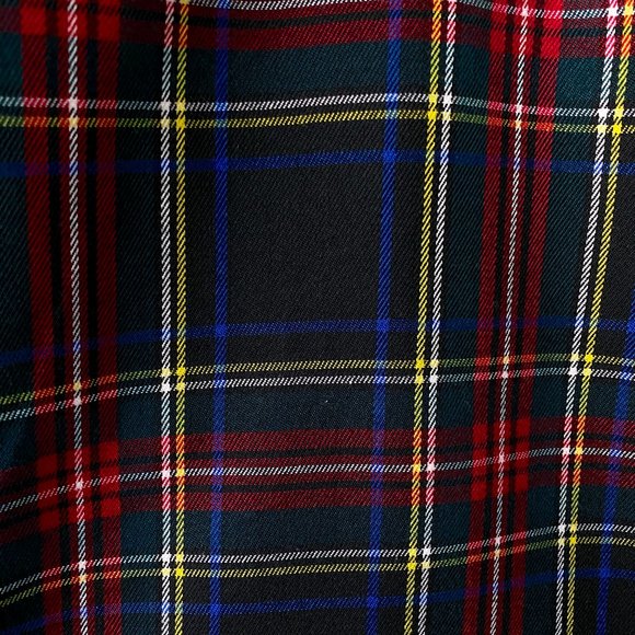 Plaid Mini-Skirt Size Large 33 Inch Waist Librarian Chic Preppy Skirt Schoolgirl - Picture 4 of 8